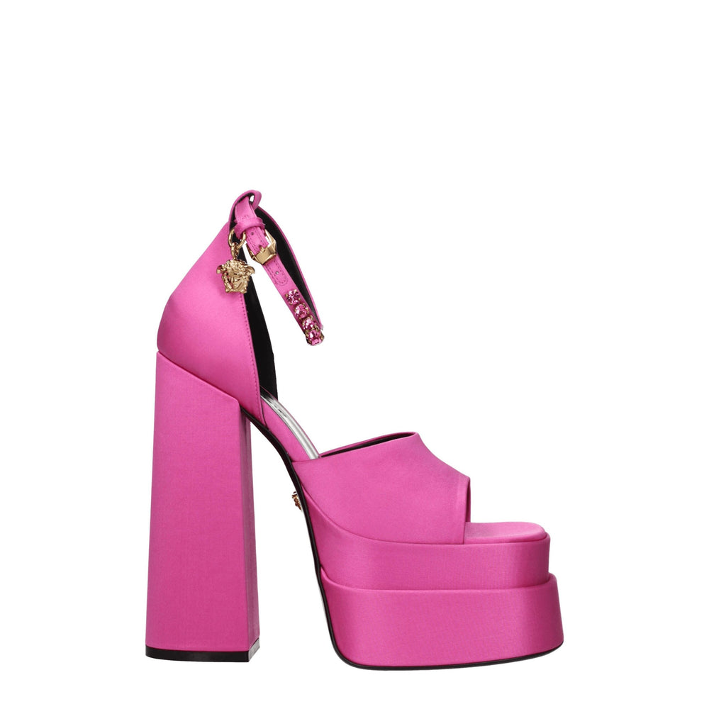 Versace | Pink Satin Platform Sandals