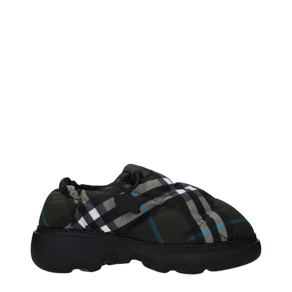 Burberry | Green Fabric Slip-On Loafers
