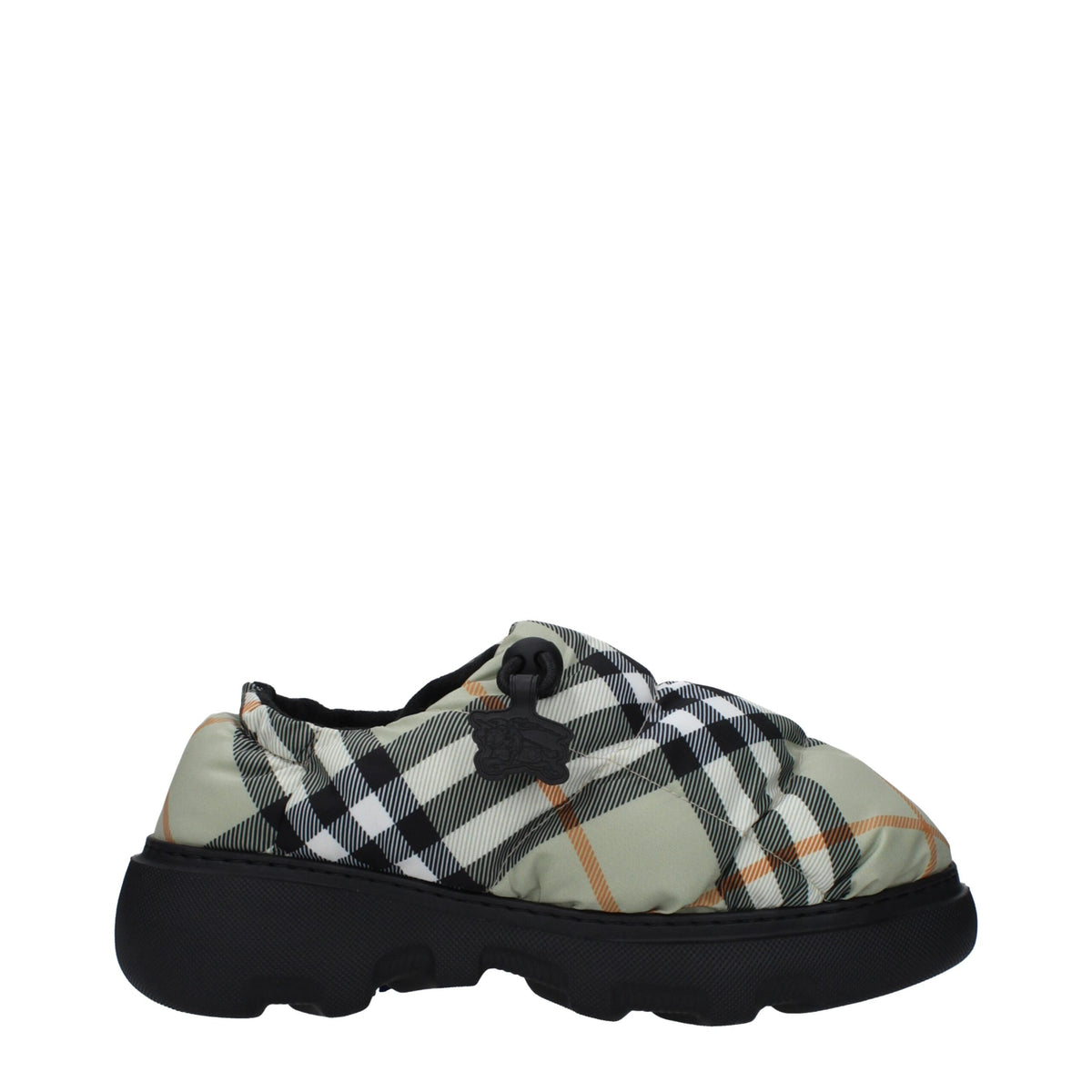 Burberry | Green Fabric Slip-On Loafers