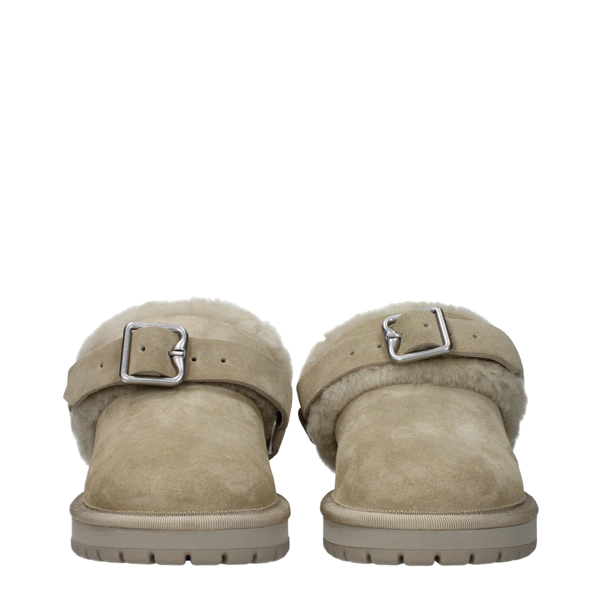 Burberry | Green Leather Slippers