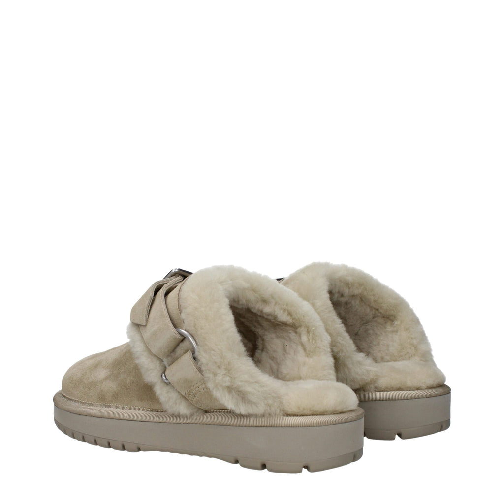 Burberry | Green Leather Slippers