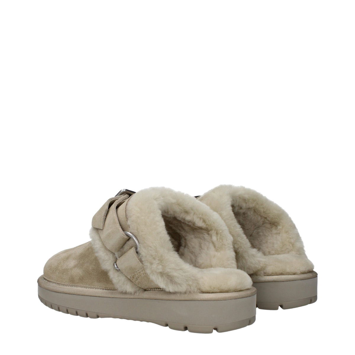 Burberry | Green Leather Slippers