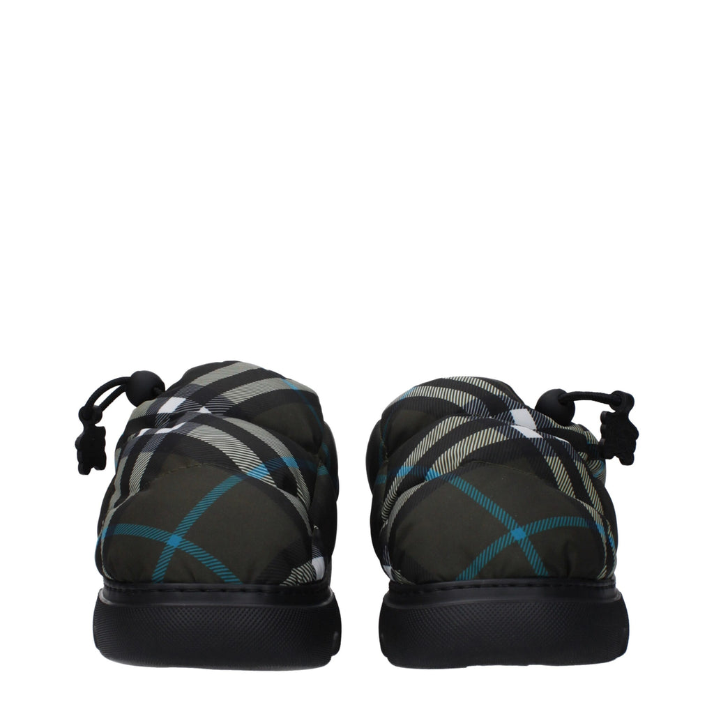 Burberry | Green Fabric Slip-On Loafers