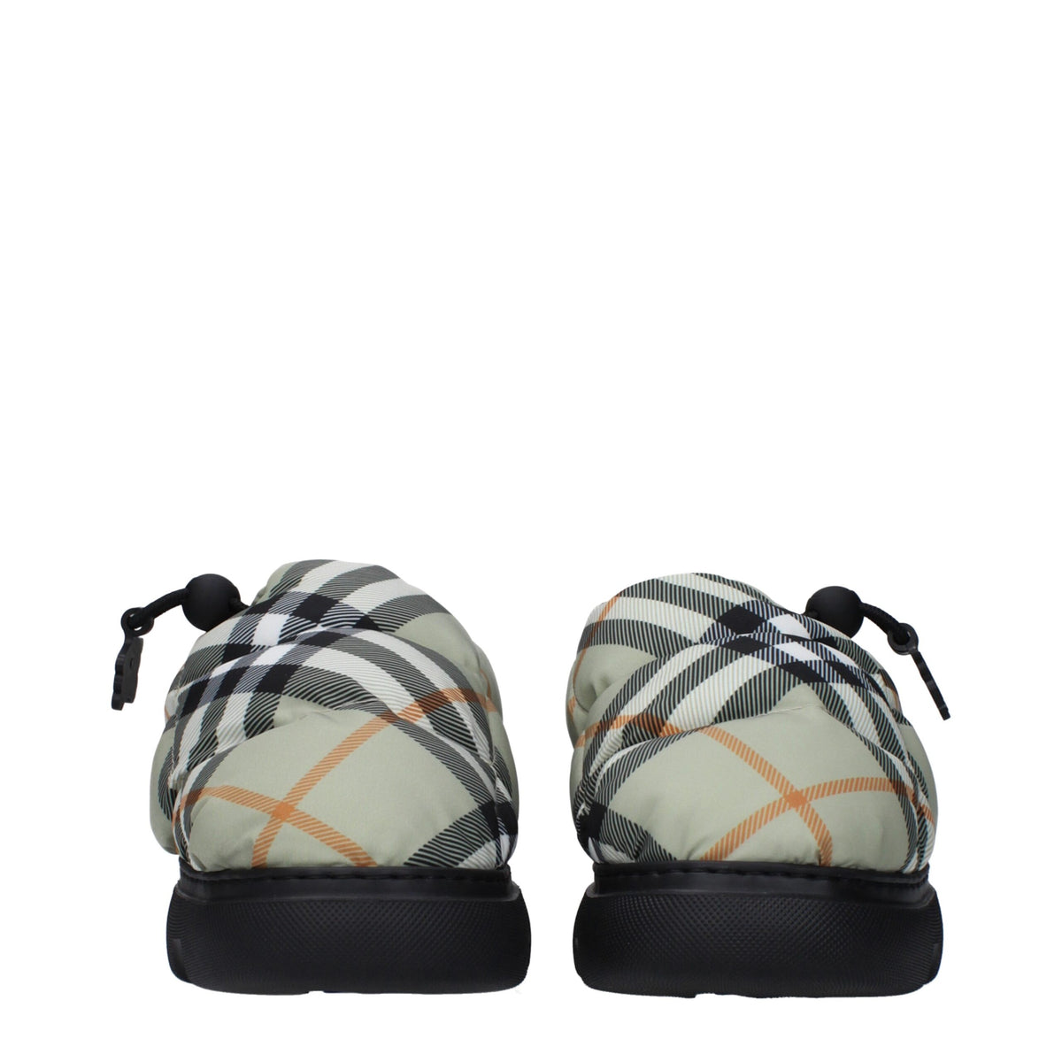 Burberry | Green Fabric Slip-On Loafers
