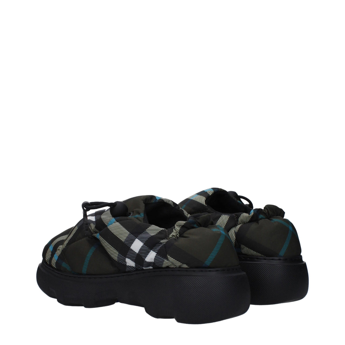 Burberry | Green Fabric Slip-On Loafers