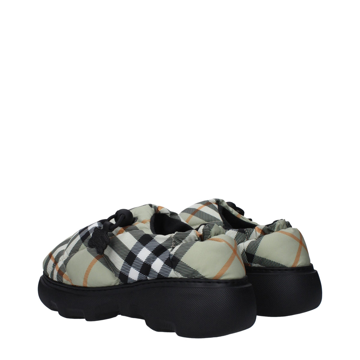 Burberry | Green Fabric Slip-On Loafers