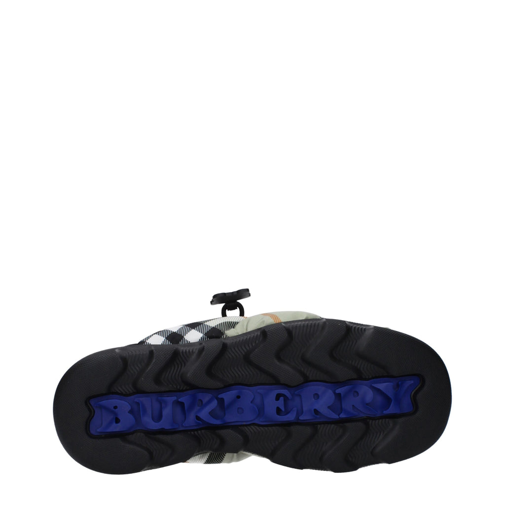 Burberry | Green Fabric Slip-On Loafers