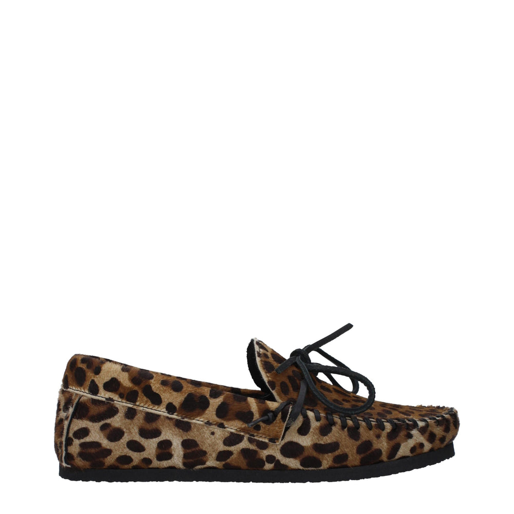 Isabel Marant | Brown Horsehair Slip-On Loafers