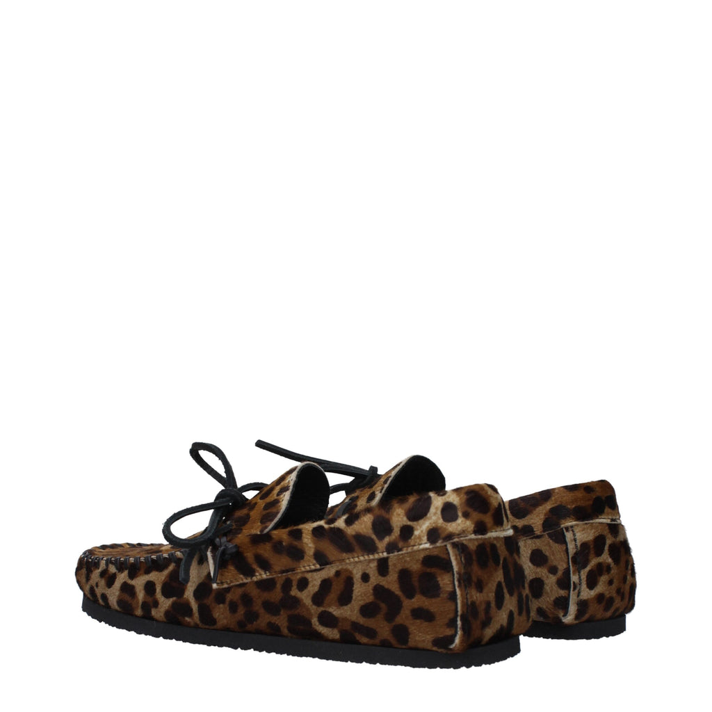 Isabel Marant | Brown Horsehair Slip-On Loafers