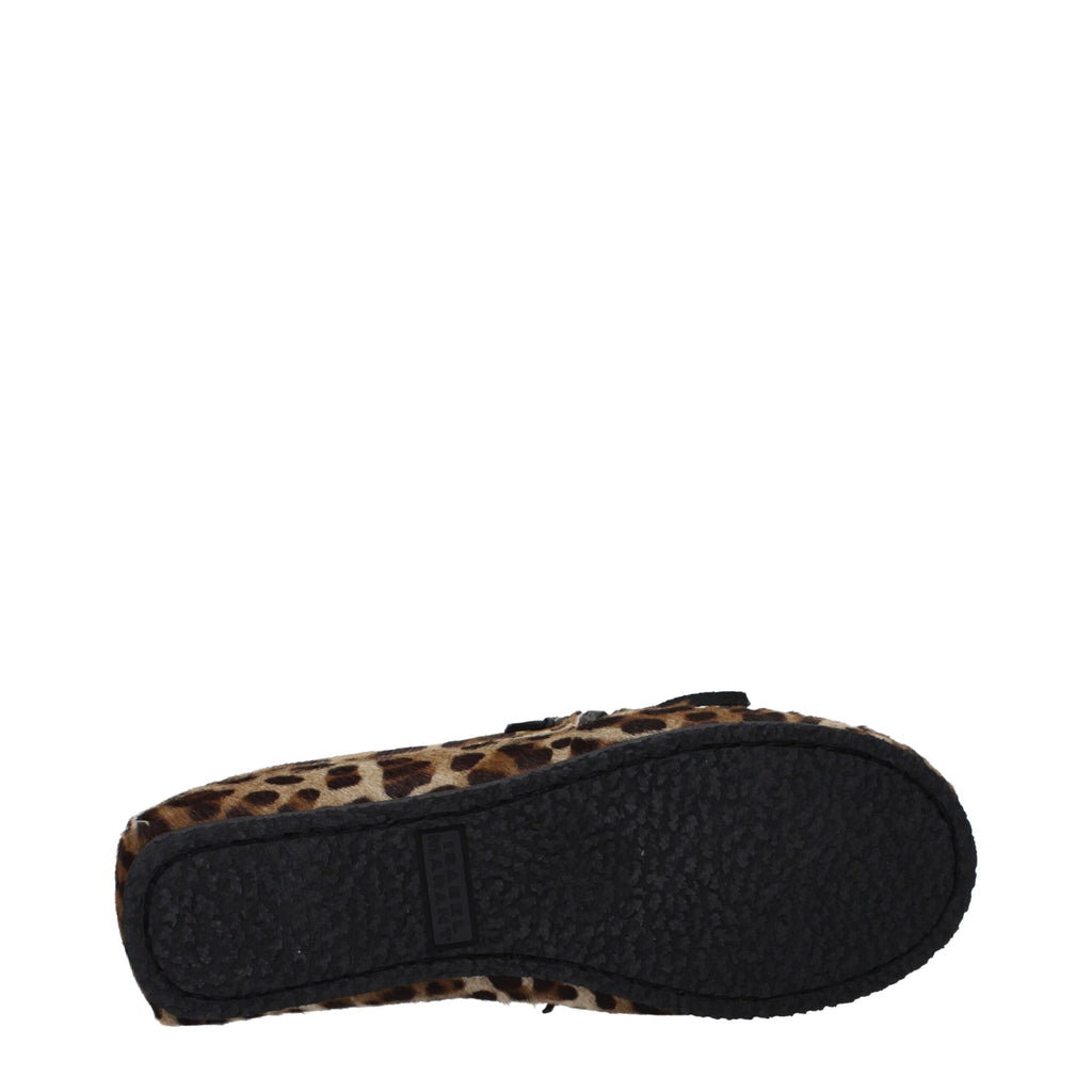 Isabel Marant | Brown Horsehair Slip-On Loafers