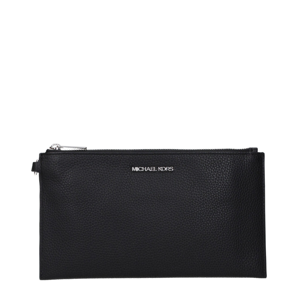 Michael Kors | Black Leather Clutch Bag