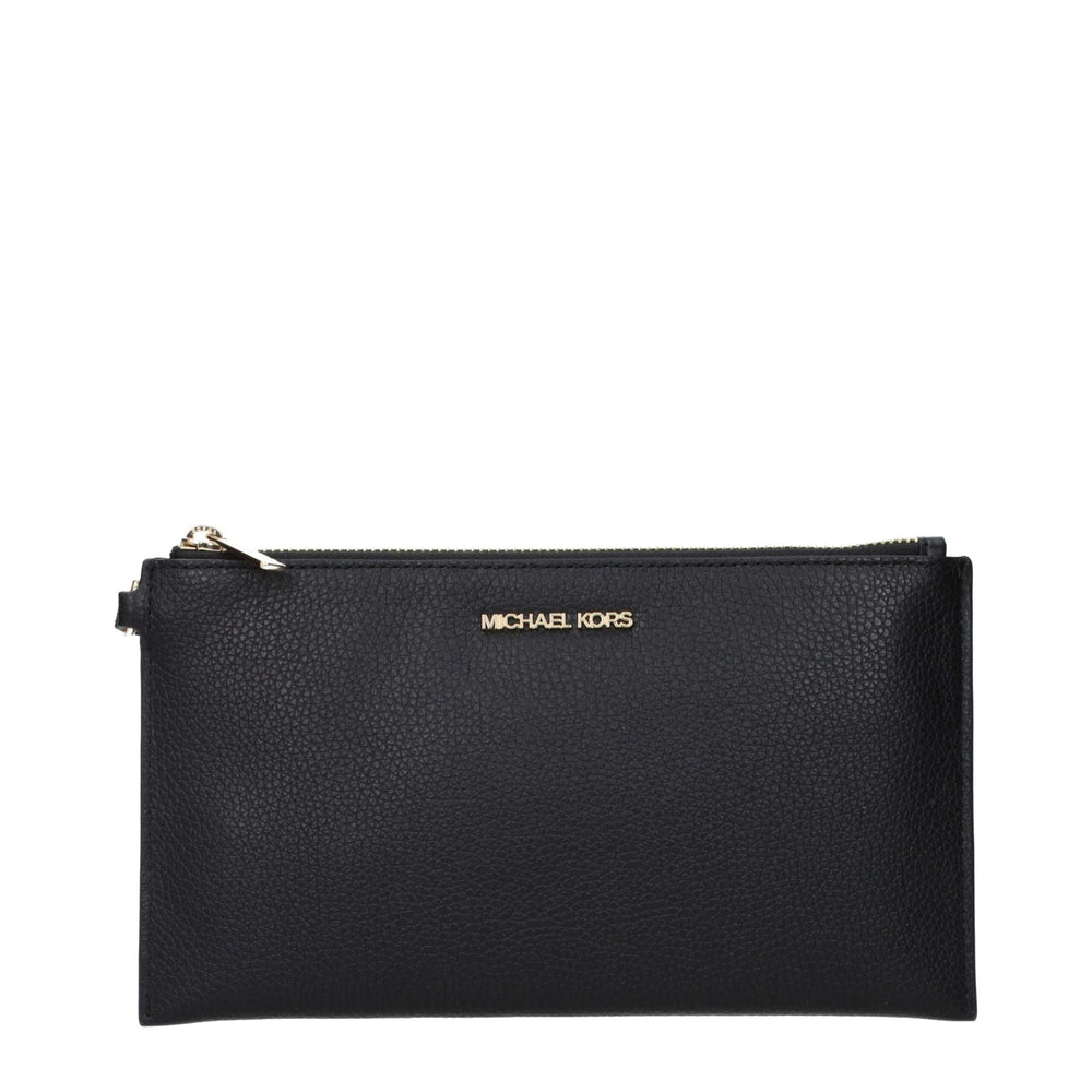 Michael Kors | Black Leather Clutch Bag