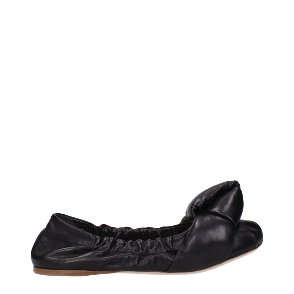 Miu Miu | Black Leather Ballet Flats