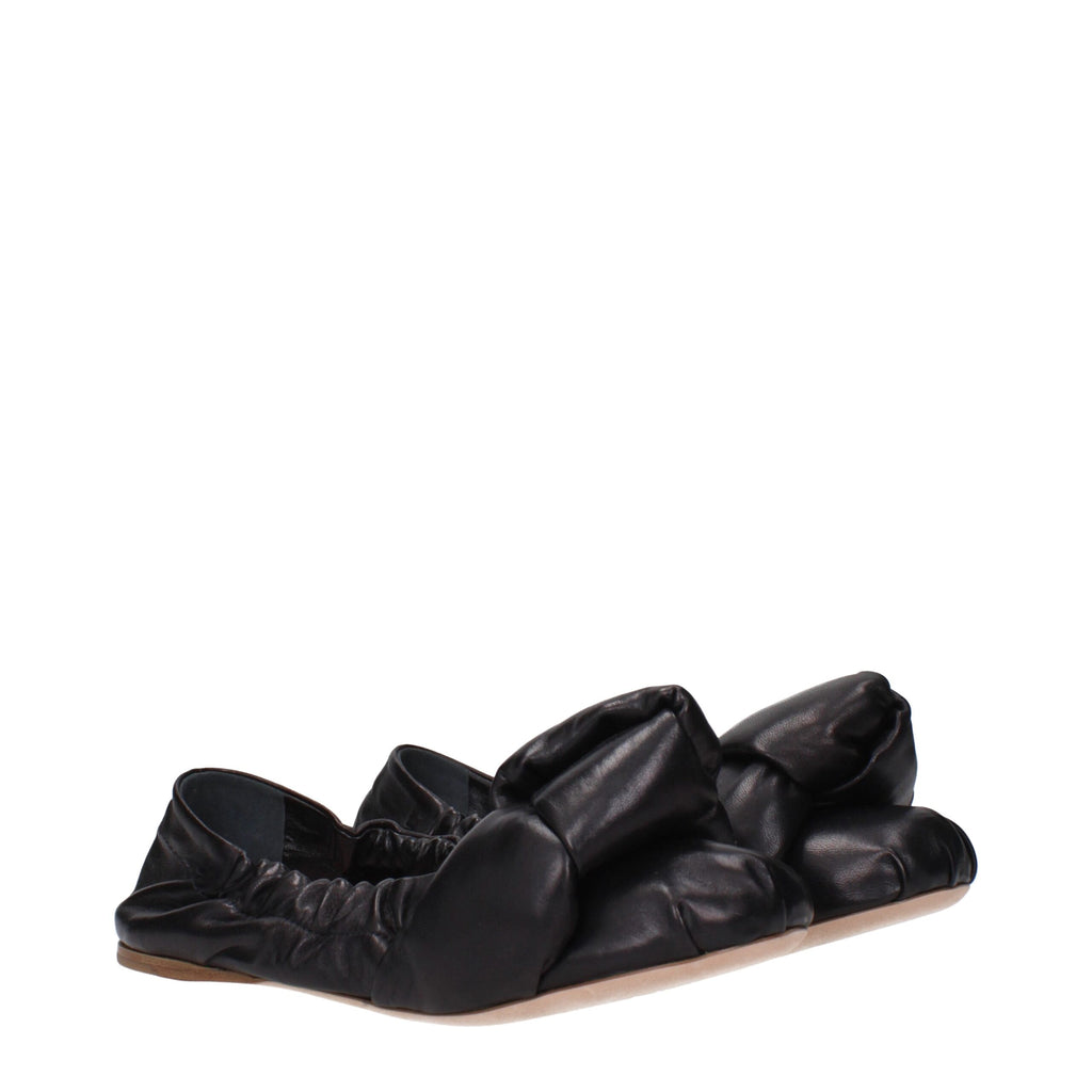 Miu Miu | Black Leather Ballet Flats