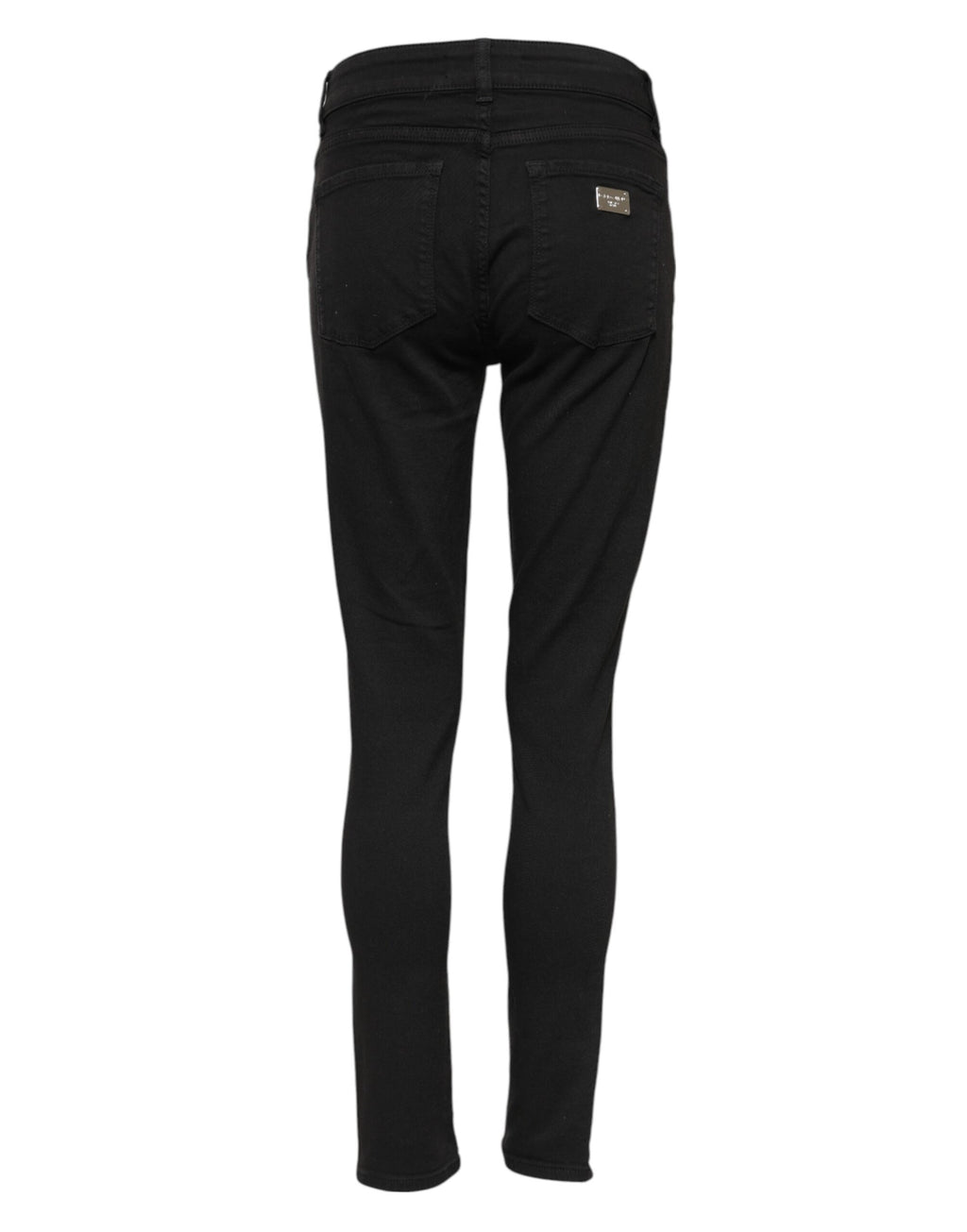 Dolce & Gabbana | Black Cotton Skinny Mid Waist Denim Jeans