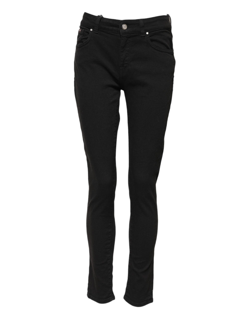 Dolce & Gabbana | Black Cotton Skinny Mid Waist Denim Jeans
