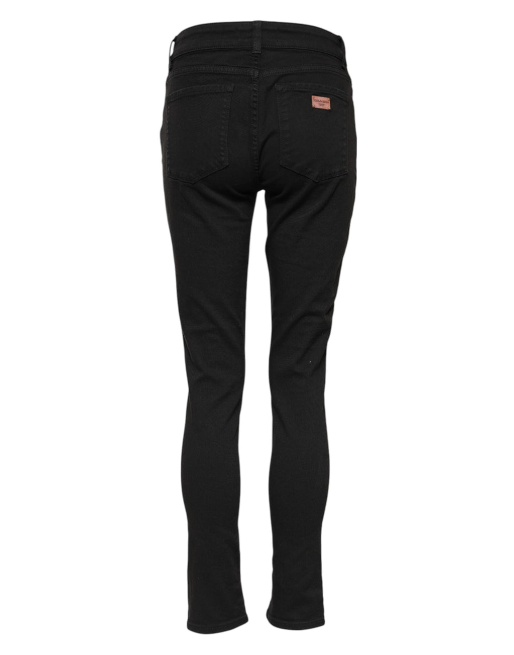 Dolce & Gabbana | Black Cotton Skinny Mid Waist Denim Jeans