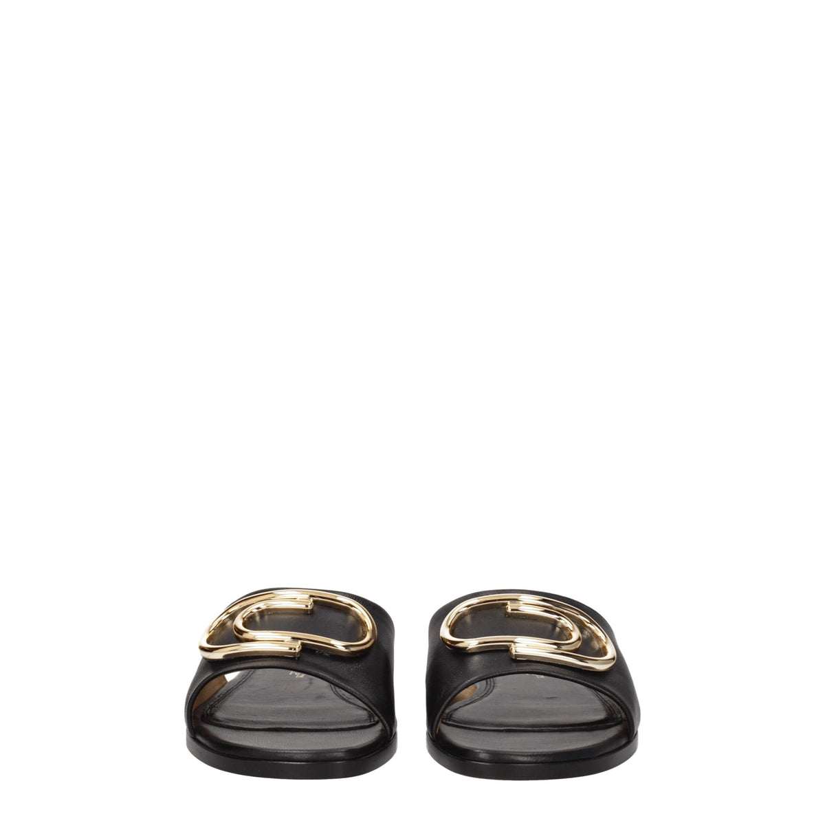 Off-White | Black Leather Slippers