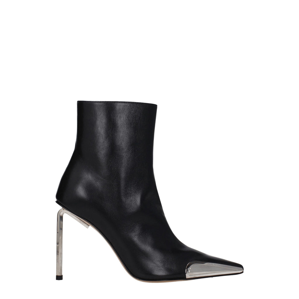 Off-White | Black Leather Ankle Boots