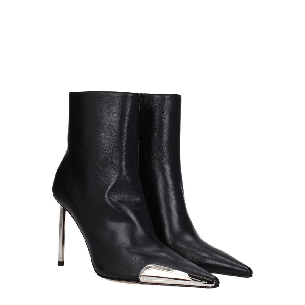 Off-White | Black Leather Ankle Boots