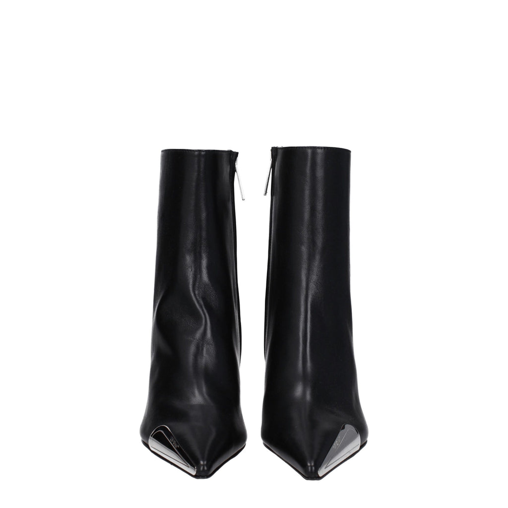 Off-White | Black Leather Ankle Boots