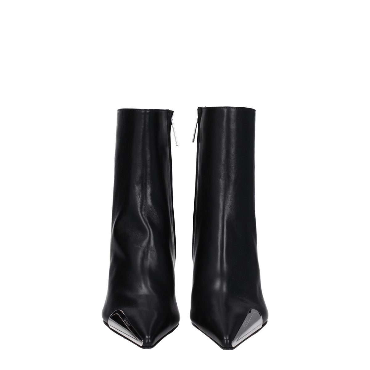 Off-White | Black Leather Ankle Boots