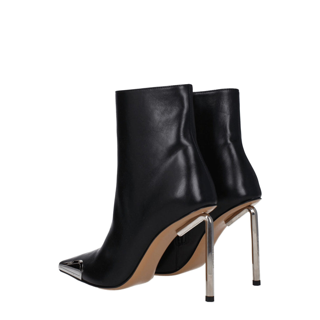 Off-White | Black Leather Ankle Boots