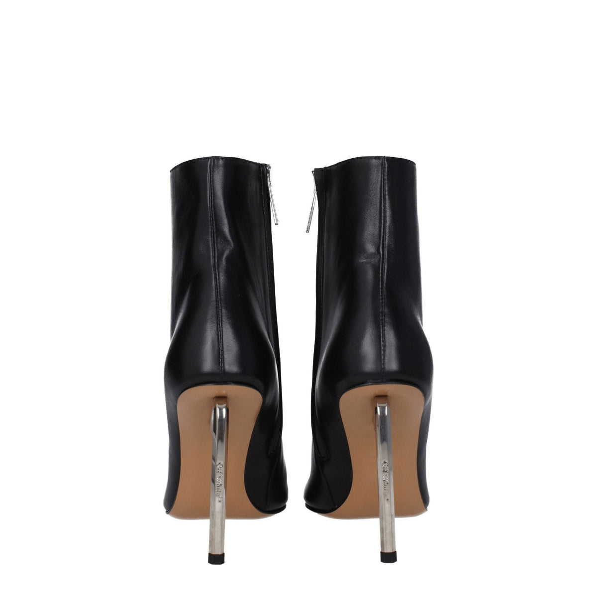 Off-White | Black Leather Ankle Boots