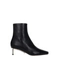 Off-White | Black Leather Ankle Boots