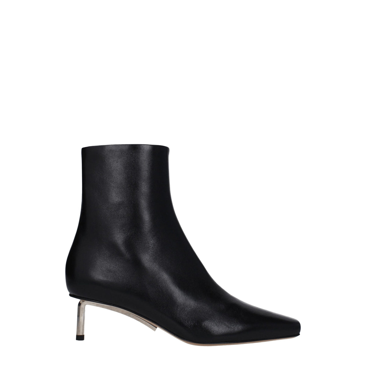 Off-White | Black Leather Ankle Boots