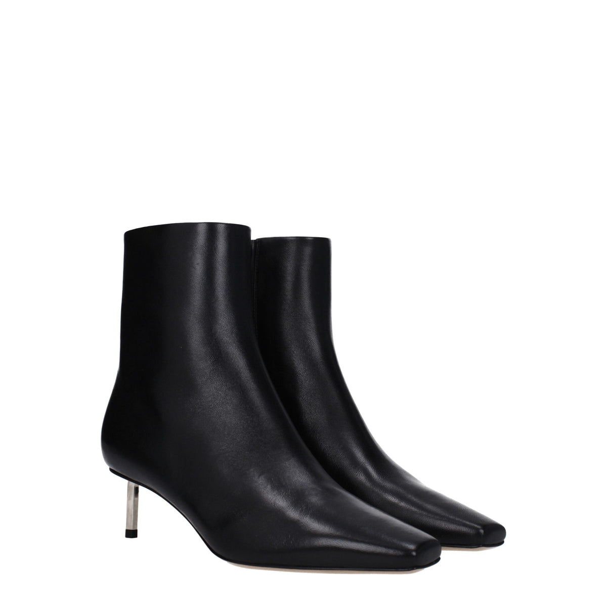 Off-White | Black Leather Ankle Boots