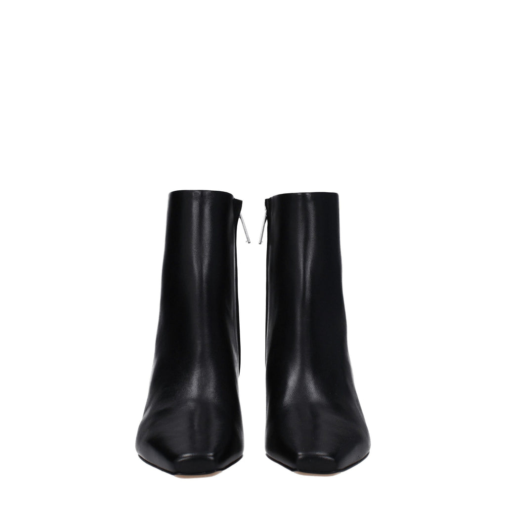 Off-White | Black Leather Ankle Boots