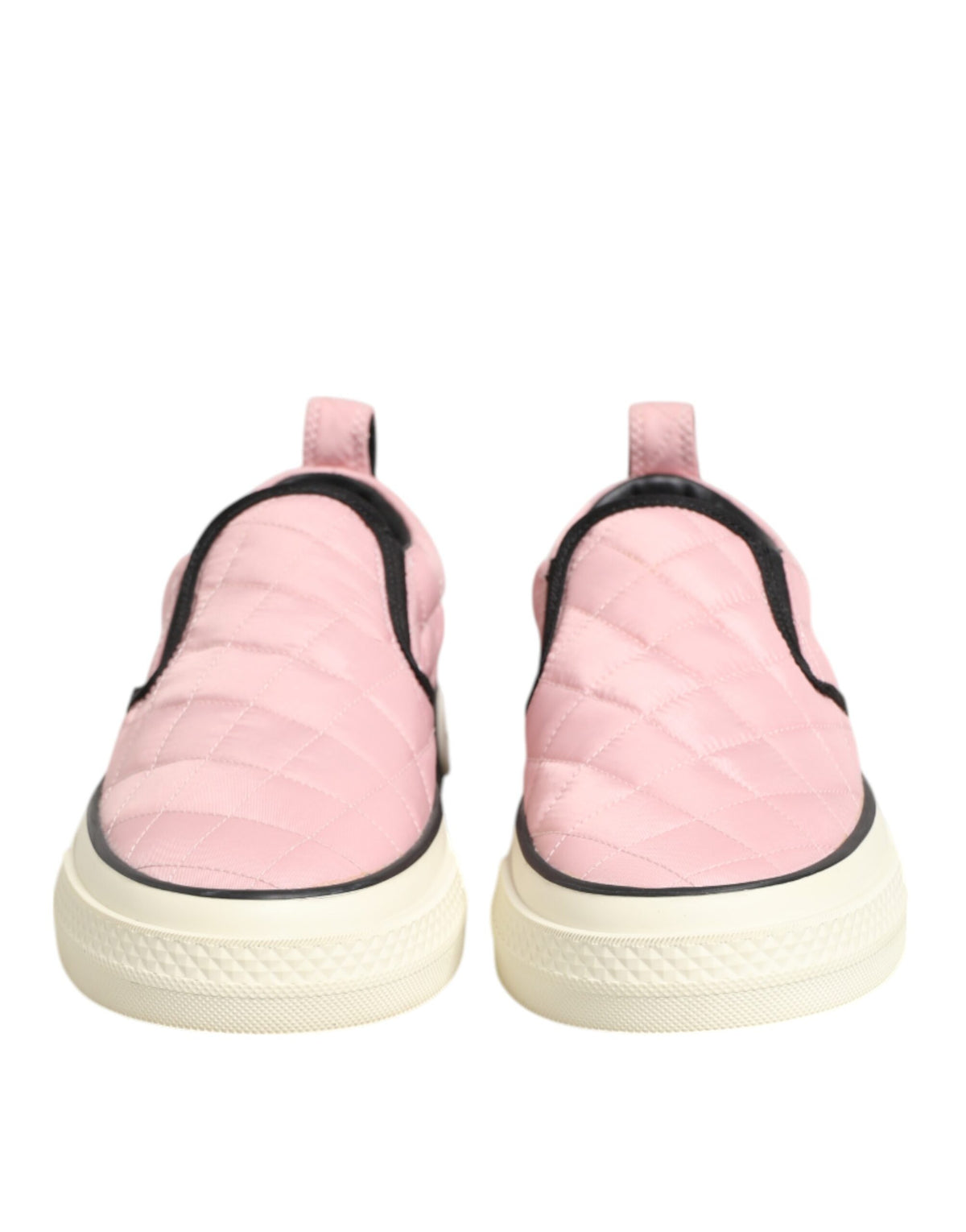 Dolce & Gabbana | Pink Quilted Nylon Slip-On Sneaker Shoes