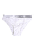 Dolce & Gabbana | White Lace Slip Brief Logo Waistband Underwear