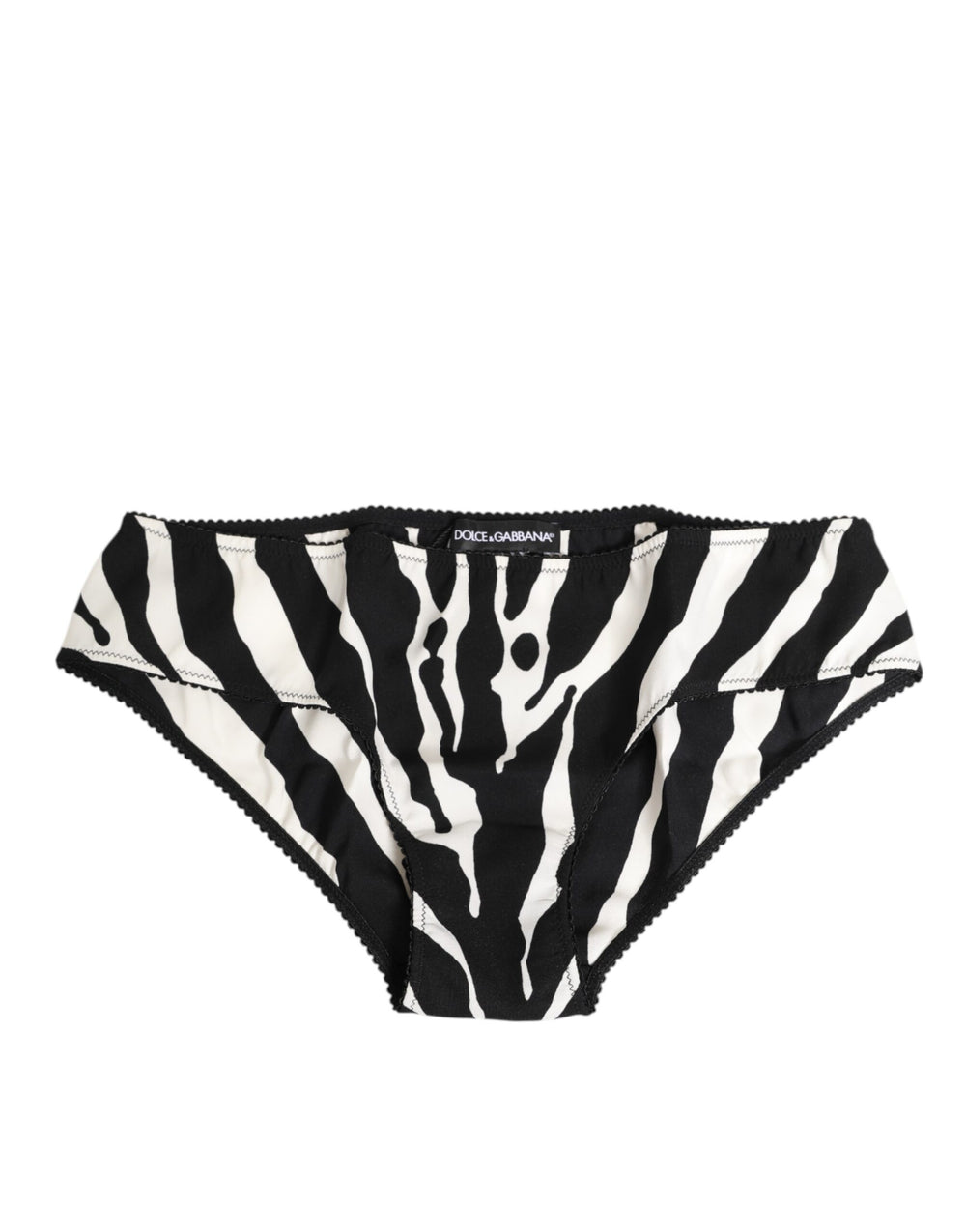 Dolce & Gabbana | Black White Zebra Print Slip Briefs Underwear