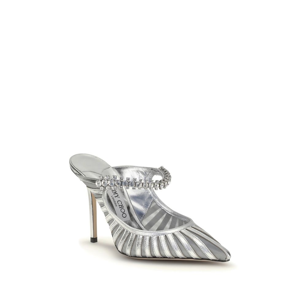 Jimmy Choo | Silver Leather High Heel Pumps