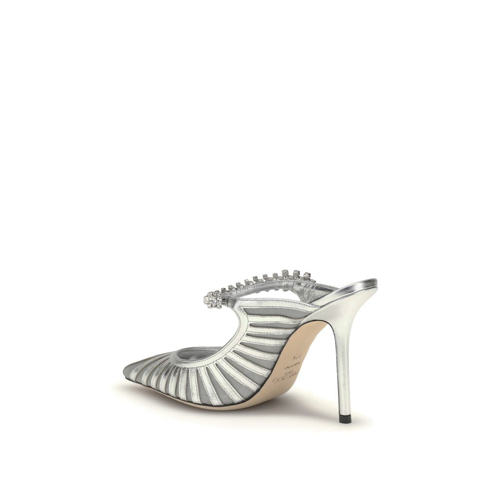 Jimmy Choo | Silver Leather High Heel Pumps