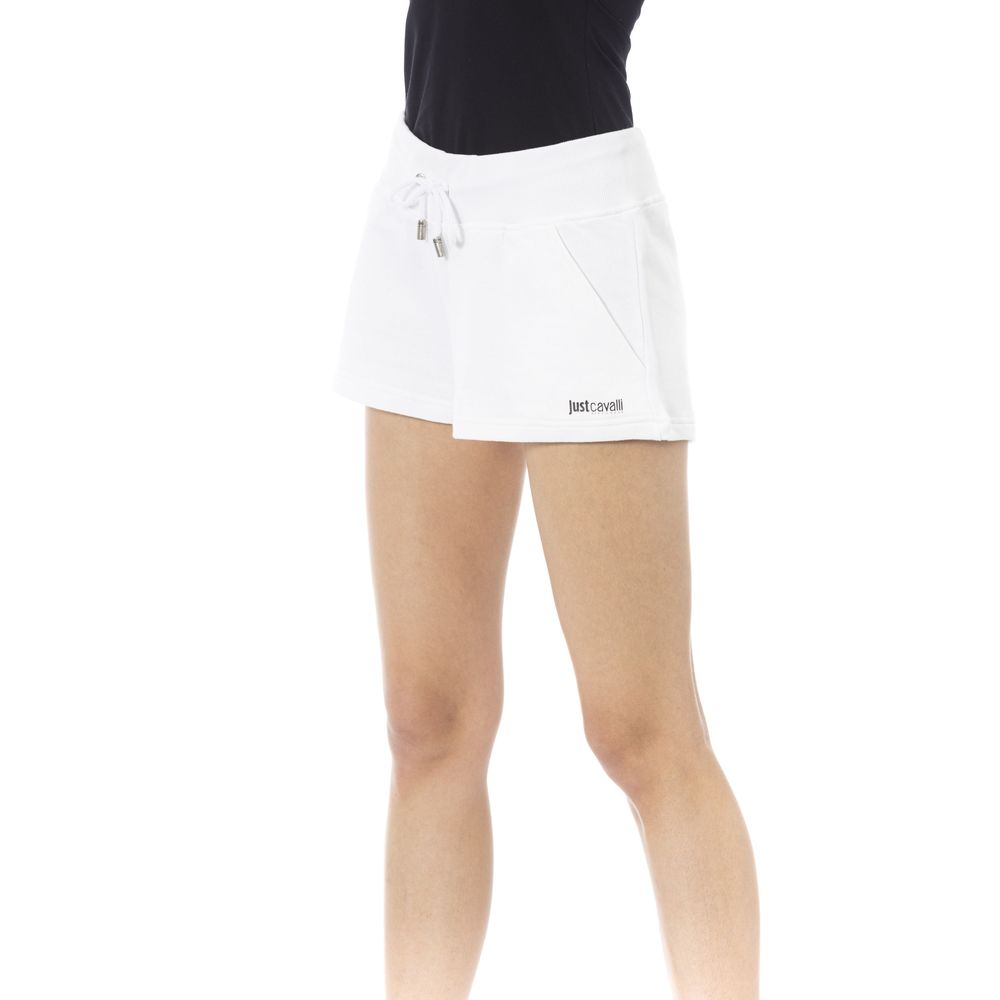 Just Cavalli | White Cotton Women's Sweatshorts