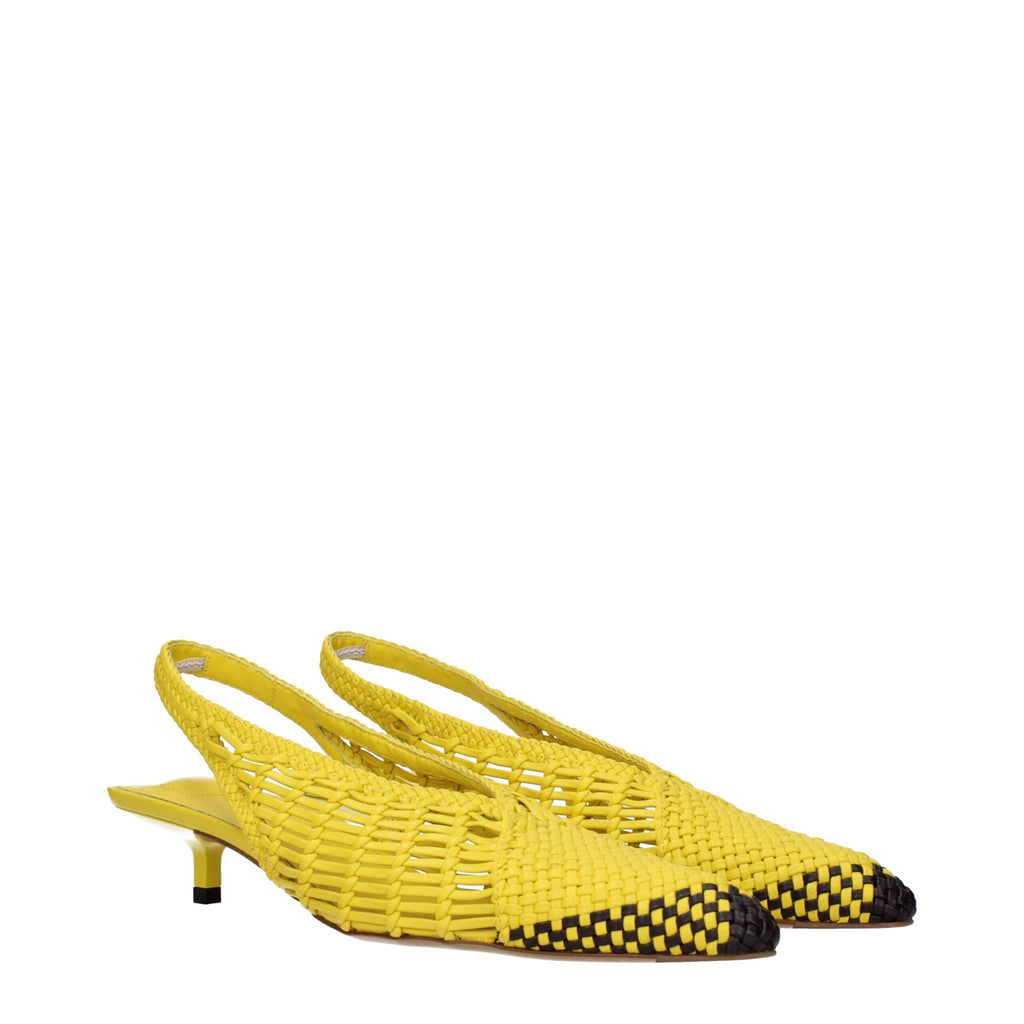 Jacquemus | Yellow Leather Flat Sandals