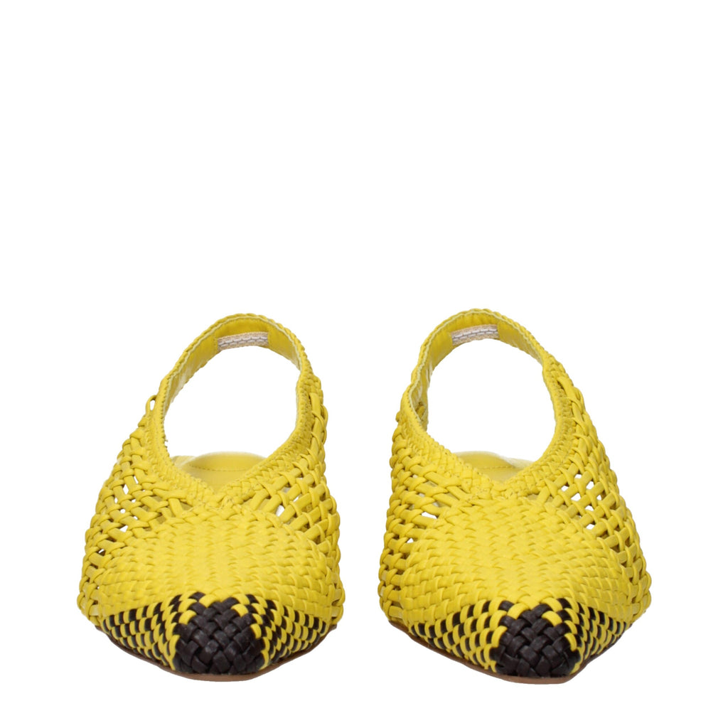 Jacquemus | Yellow Leather Flat Sandals