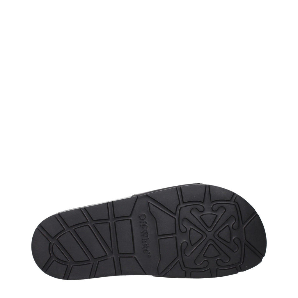 Off-White | Black Cotton Slippers