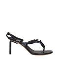 Off-White | Black Leather Flip-Flop Sandals