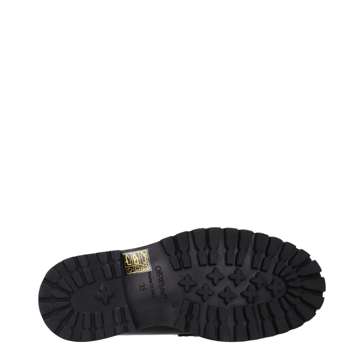 Off-White | Black Leather Slip-On Loafers