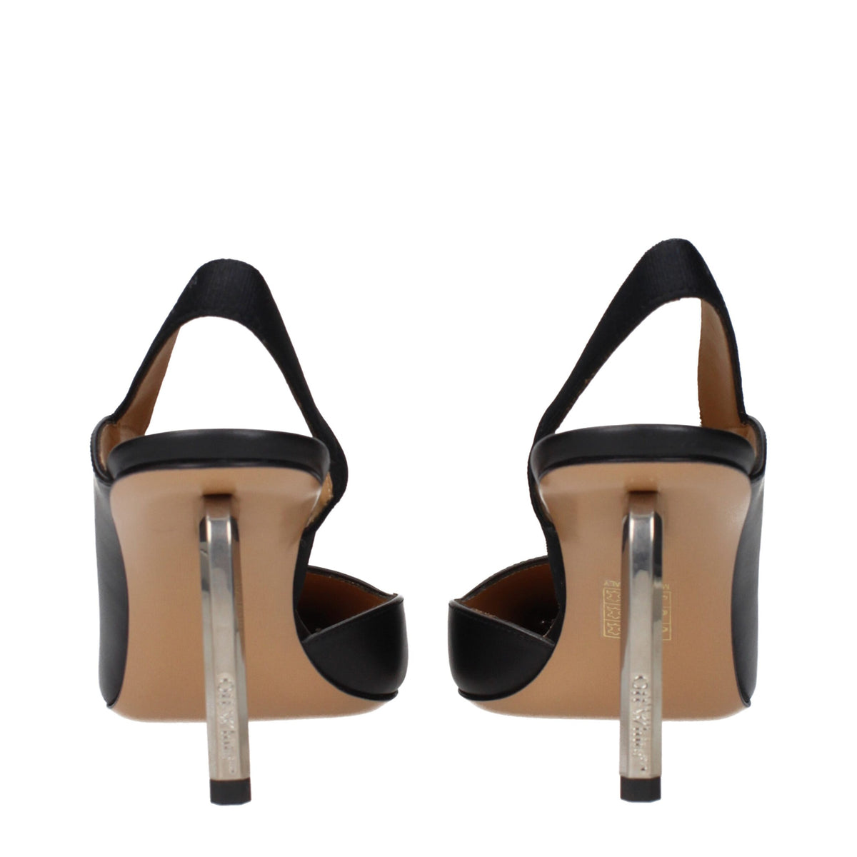 Off-White | Black Leather High Heel Pumps