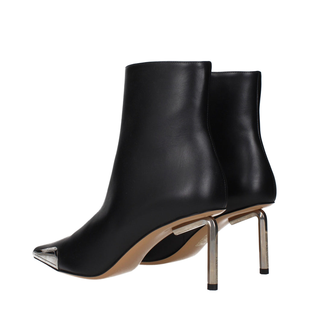 Off-White | Black Leather Ankle Boots