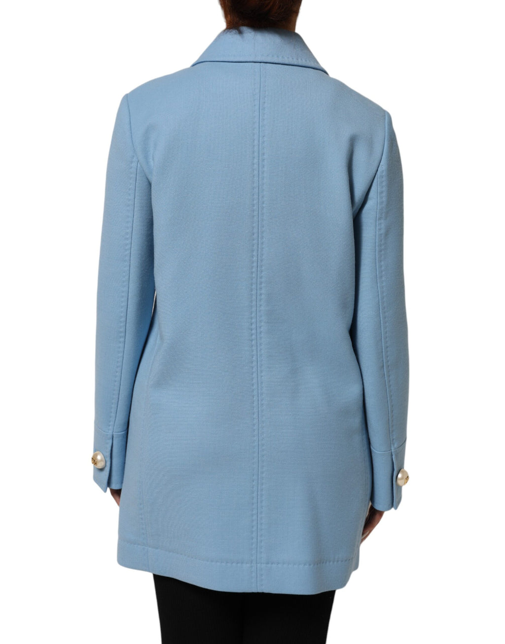 Dolce & Gabbana | Blue Buttoned Down Trench Coat Jacket