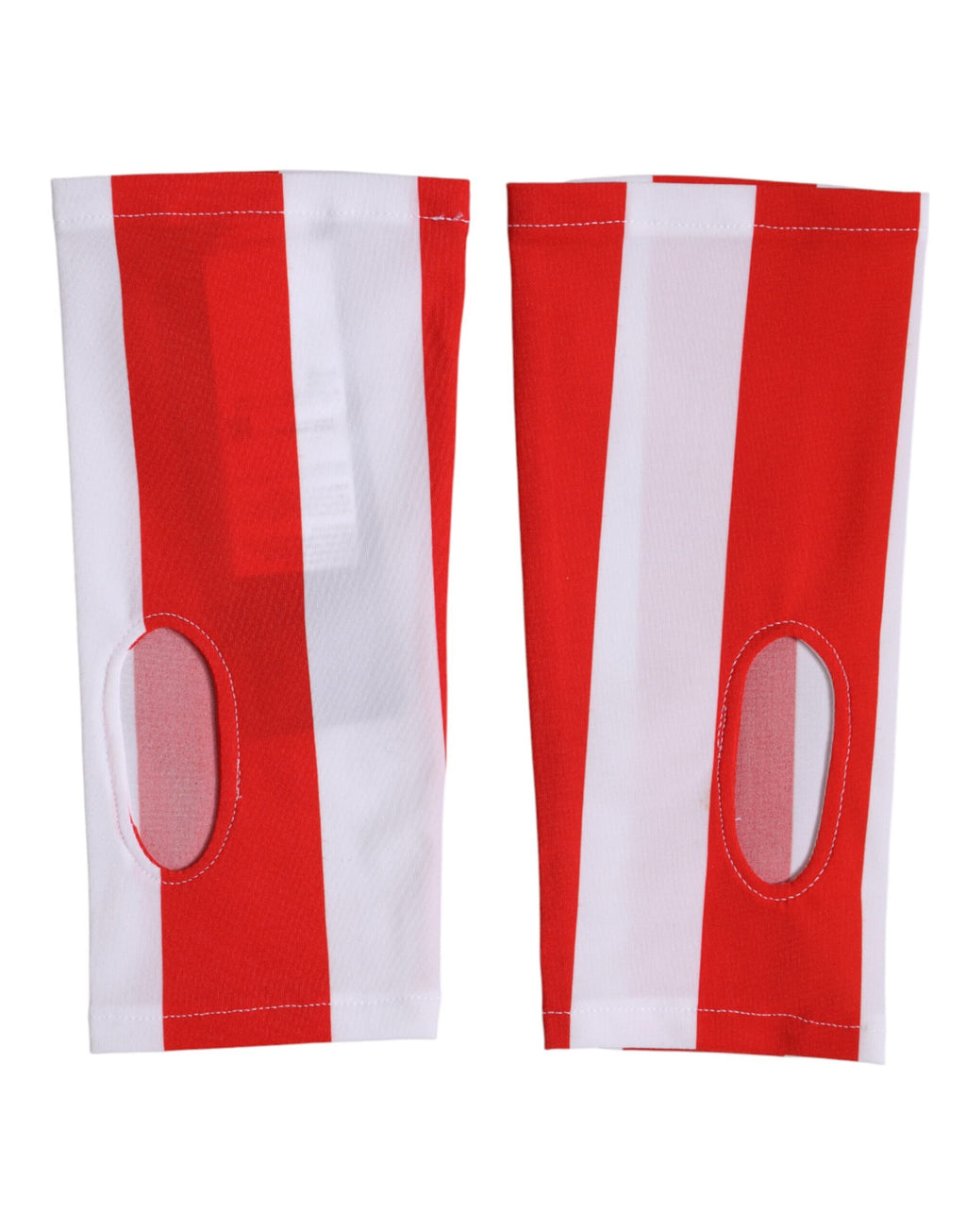 Dolce & Gabbana | Red White Nylon Fingerless Wrist Length Gloves