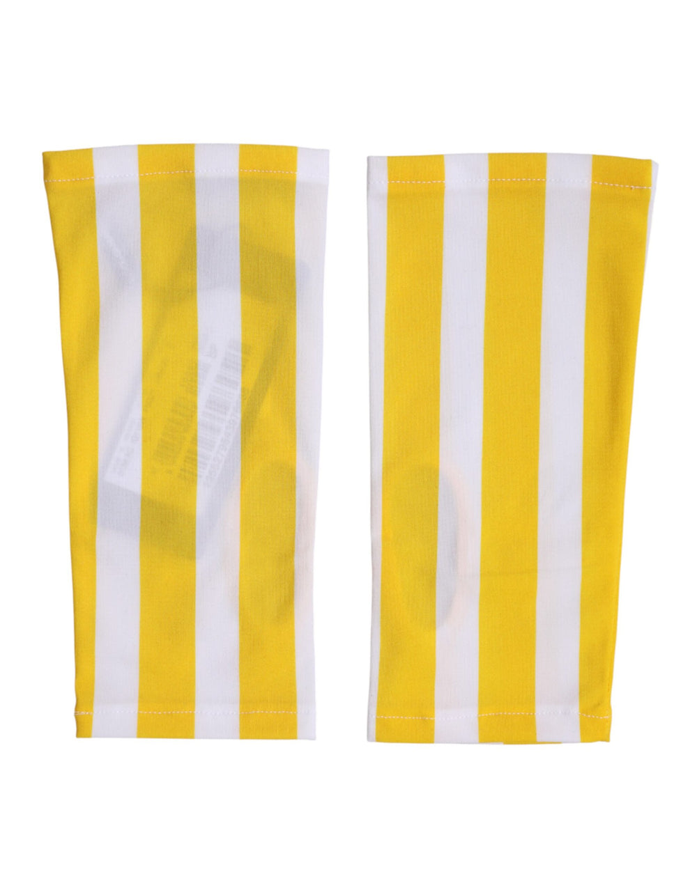 Dolce & Gabbana | Yellow White Nylon Fingerless Wrist Length Gloves