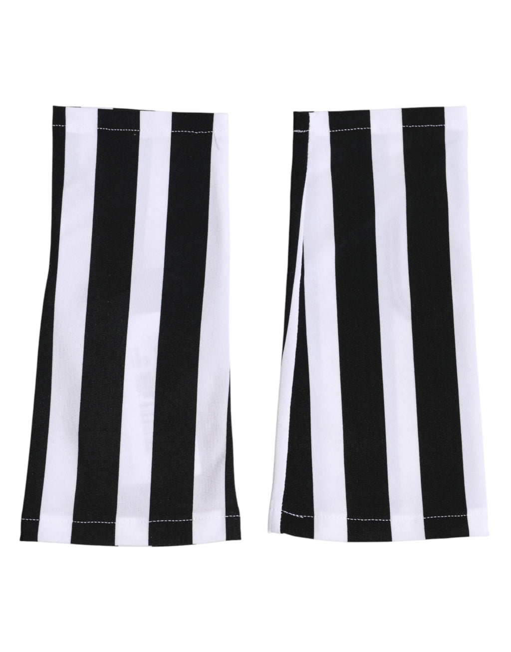 Dolce & Gabbana | Black White Nylon Fingerless Wrist Length Gloves
