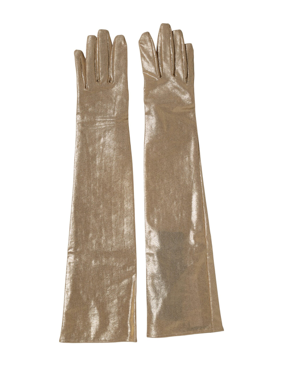 Dolce & Gabbana | Beige Nylon Long Elbow Length Mitten Gloves